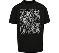 Willow Gifts Ed Top Tee Sheeran Oversized T-Shirt - Iconic Pop Music Lyric Illustration Doodle Fan Thinking Out Loud Gift Present (2XL, Black)