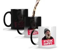 Willow Gifts F*ck Off Coffee Tea Colour Changing Mug - Funny Adult Humour Offensive Swearword Hilarious Drinkwere Magic Mug Drinking Cup Funny Friendship Gift Present (White Handle)