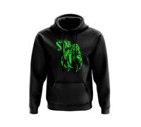 Willow Gifts Ghostface Stab Hoodie Pull Over Slasher Thriller Horror Scary American Woodsboro Teen High School Ghost Mask Creepy 90's Phone Movie Cinema Film Gift Present (Medium, Black)