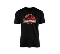 Willow Gifts Grannysaurus Logo T-Shirt Top Tee Funny Granny Nannan Nanny Grandma Dinosaur Science Fiction Action Adventure TV Film Cinema Movie Big Screen Gift Present (Black, Small)