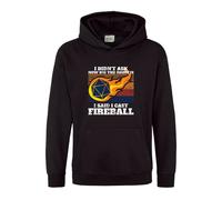 Willow Gifts I Said I Cast Fireball Pullover Hoodie - Funny Dungeons & Dragons D&D Fantasy Role Play Game Dungeon Master Womens Unisex Fashion Clothing Clothes Gift (Black, Small)