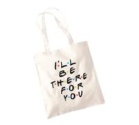 Willow Gifts I'll Be There For You Tote Bag Cotton Shopper Natural Black Classic TV Show Sitcom Mates New York City Manhattan Coffee Shop Central Park Fan Gift Present (Natural)