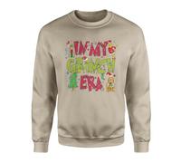 Willow Gifts In My Grinchmas Era Pullover Jumper Sweatshirt - Christmas Festive Xmas Movie Celebration Present Gift (12-13 Years, Natural)