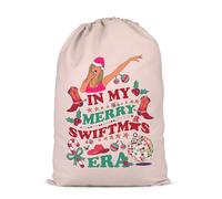 Willow Gifts In My Swift-Mas Ear Baby Pink XL Santa Sack, Christmas Festive Taylor Inspired Music Pop Stocking Present Gift For Her