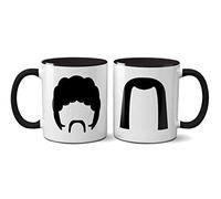 Willow Gifts Jules and Verne Mug - Movie Film Classic Fiction Action Gift Present Idea Fun Ceramic Handle Idea Heavy Duty Handle Dishwasher and Microwave Safe (Black Handle)