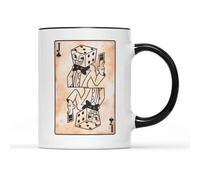 Willow Gifts King Dice Cuphead Mug Tea Coffee Cup Game Gatekeeper Family Devil Mugman Player Show Adventure Soul Trouble Daredevil Cartoon Chef Saltbaker Gift Present (Black Handle)