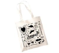 Willow Gifts Le Sserafim Doodle Canvas Tote Bag Kpop Aesthetic Y2K Graphic Reusable Cotton Shoulder Shopper Perfect Night Antifragile Easy Crazy Cute Teen Girl Birthday Gift FEARNOT