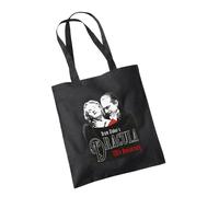 Willow Gifts - Lugosi Dracula Black Tote Bag Cotton Shopper - Bram Stoker 125th Anniversary Gothic Horror Novel Fiction Goth Vampire Film Whitby Gift Present (Black)