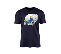 Willow Gifts Moon Baby T-Shirt Top Tee Cartoon Childrens Kids TV Bedtime Show Cute Stars Pepi Nana Mr Onion Sleepy Dibillo Lambkin Doll House Storyland Gift Present (Navy, 1-2 Years)