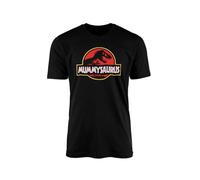 Willow Gifts Mummysaurus Logo T-Shirt Top Tee Mummy Mum Mother Mama Mom Momma Dinosaur Science Fiction Action Adventure TV Film Cinema Movie Big Screen Gift Present (Black, Large)