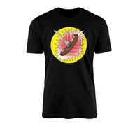 Willow Gifts - School Dinner Sausage T-Shirt Top Tee Grange Hill British TV Childrens Show High Comprehensive Drama Teacher Pupil Learning Bullying Lesson London Gift Present (Black, Medium)