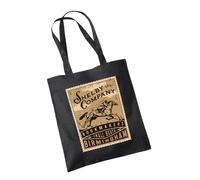 Willow Gifts Shelby Company Ltd Bookmakers Tote Bag Cotton Shopper Birmingham City Period Crime Drama Gang Family Gangster TV Show Series Newsboy Flat Cap Gift Present (Black)