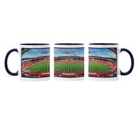 Willow Gifts Stoke City Stadium Mug 11oz Ceramic Football Ground Coffee Cup Two-Tone Cobalt Handle Memorabilia Gift for Stoke Fans Footie Lovers Sports Collector