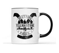 Willow Gifts Stone Yellow Ranch Coffee Mug - Western Heritage Series Mug with Rustic Ranch Logo, Vintage Cowboy Graphic Tea Mug.