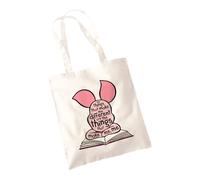 Willow Gifts The Things That Make Me Different... Tote Bag - World Book Day Reading Is Power Pig Piglet Cute Book Kids Novel Quote Read Books Reusable Bag Gift Present (Natural)