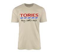 Willow Gifts Tories Very Little Help T-Shirt Top Tee - Funny Novelty Joke TES-Co Humour Present Gift (Large, Ecru)