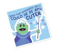 Willow Gifts - Who's That Wonderful Boy? Could He Be Any Cuter Square Card - Funny Nanalan Meme Princess Mona Valentines Day Kids TV Show (Personalised Message)