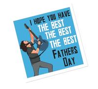 Willow Gifts - Wishing You The Best Father's Day Square Card - Foo Rock Music Fighters Funny Dad Daddy Blank/Personalised Message (Blank Message)