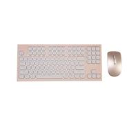 Willow Mechanical Keyboard [Milk Tea Edition] + Bonus Wireless Mouse, 102 Keys, MAC/WIN, LP Kailh Linear Silent Hot Swappable Switches, White Backlit, RF 2.4, Bluetooth, USB, PBT Keycaps, Aluminum Top