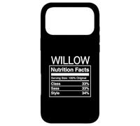 Willow Nutrition Facts Class Sass Style Funny Name Parody Case for iPhone 17 Pro Max