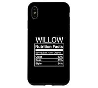 Willow Nutrition Facts Class Sass Style Funny Name Parody Case for iPhone XS Max
