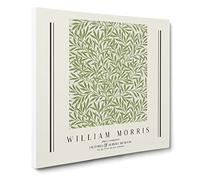 Willow Pattern Vol.1 By William Morris Canvas Print | Gallery Wrapped 30mm Frame Wall Art | 14x14 inches | Ready to Hang | Classic Abstract Picture | Living Room Bedroom Lounge Office
