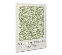Willow Pattern Vol.1 By William Morris Classic Painting Canvas Wall Art Print Ready to Hang, Framed Picture for Living Room Bedroom Home Office Décor, 24x16 Inch (60x40 cm)