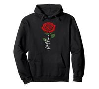 Willow Personalized Rose Name Elegant Floral Women Girls Pullover Hoodie