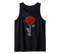 Willow Personalized Rose Name Elegant Floral Women Girls Tank Top