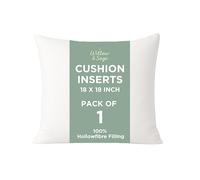 Willow & Sage Cushion Inserts 45cm x 45cm (18"x18") - Hypoallergenic Hollow Fibre Cushion Pads with Polypropylene Covers - White Square Pillow Stuffers for Sofa & Bedroom (Pack of 1)