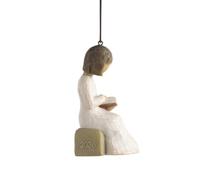 Willow Tree 2026 Ornament, “Reflecting on a Year of Memories”, Dated Figure Reading Book commemorates Teachers, Graduates, Lifelong learners, Sculpted Hand-Painted Ornament