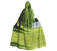 Willow Tree Adult Halloween Party Cloak-Stylish Pumpkin Theme Hooded Wizard Robe Cosplay Costumes Black
