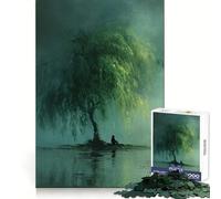 Willow Tree by The Water Teenager Jigsaw Puzzles 1000 Pieces Memory Power Soothing Hobby Seamless Fit Cozy Xmas Gift (38x26cm)