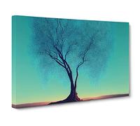 Willow Tree Canvas Print | Gallery Wrapped 30mm Frame Wall Art | 30x20 inches | Ready to Hang | Contemporary Landscape Picture | Living Room Bedroom Lounge Office