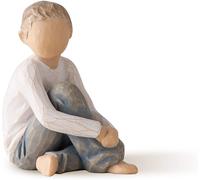 Willow Tree Caring Child Figurine (Boy) (Official Product)