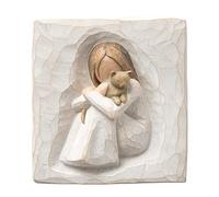 Willow Tree Comfort, an Embrace of Comfort and Love, an Expression of Friendship and Love of Cats in Carved Bas-Relief, Sculpted Hand-Painted Plaque