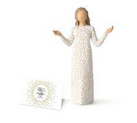 Willow Tree Everyday Blessings, May You Be Blessed with Beauty and Wonder Every Day, Sculpted Hand-Painted Figure Plus 25th Year Thank You Card from The Artist