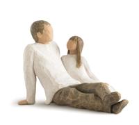 Willow Tree Father & Daughter Figurine | Hand-Painted Resin Figurine, Sculpted by Artist Susan Lordi, Celebrates Loving Family Relationships, Family Grouping
