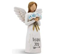 Willow Tree Forget Me Not Angel Figurine, Hand-Painted Small Resin Statue Holding a Heart, for Mum, Thanksgiving Presents, Home Decor Ornament