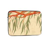Willow Tree Leaves Patterned Laptop Sleeve 17 Inch Shockproof for Slim Protective Notebook Computer Bag Briefcase