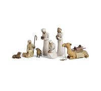 Willow Tree Nativity Starter Figures Plus Three Wisemen, Sculpted Hand-pained 9-Piece Set