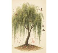 Willow Tree Notebook for Women - A Beautiful Nature Inspired notebook: 100 pages - A Beautiful Nature Inspired