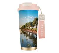 Willow Tree Print Insulated Coffee Mug, 316 Stainless Steel Vacuum Travel Cup, Keep Hot And Cold
