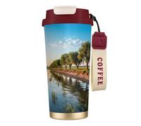 Willow Tree Print Insulated Coffee Mug, 316 Stainless Steel Vacuum Travel Cup, Keep Hot And Cold