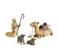 Willow Tree Shepherd & Stable Animals Figurine | Designed by Artist Susan Lordi, Build the Nativity Scene, a Timeless Holiday Tradition to Display on Mantel or Tabletop