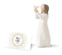 Willow Tree Soar, a time to Reflect, a time to soar, Sculpted Hand-Painted Figure Plus 25th Year Thank You Card from The Artist