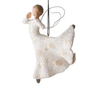 Willow Tree Song of Joy Ornament | Celebrating Friendship and Sentiment, Cast from a Susan Lordi Original Carving, Cast Resin Keepsake, Ready to Hang