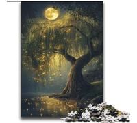 Willow Tree Under The Moon Jigsaws Puzzles 2000 Pieces for Teenagers Gifts, Educational Stress Relief Toy for Is Ideal As A Gift for The Whole Family (70x100cm)