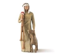 Willow Tree Zampognaro Shepherd Figurine | Part of the Willow Tree Nativity Collection, Designed by Artist Susan Lordi, Heirloom Keepsake, Display on Shelf or Mantel