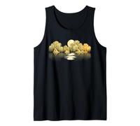 Willow Trees Moon Lake Reflection Nature Peaceful Landscape Tank Top